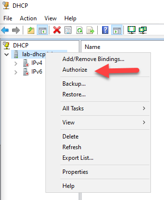 Authorizing a DHCP server