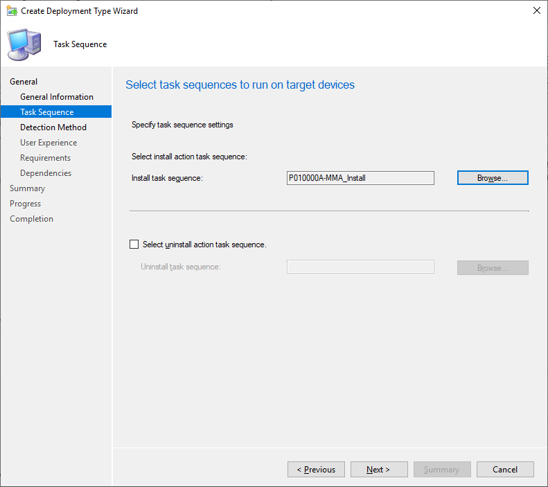 Task Sequence Selection